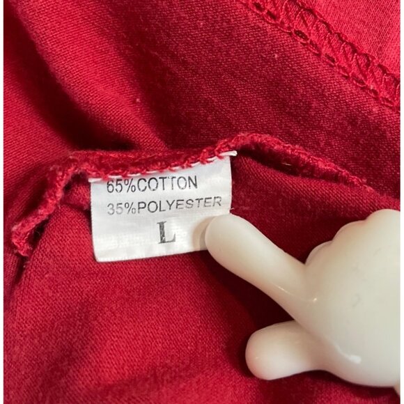 Red Tank Top -I Workout To Burn Off The Crazy Graphic Sleeveless Womens Size L - Picture 5 of 5